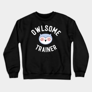 Owlsome Trainer Pun - Funny Gift Idea Crewneck Sweatshirt